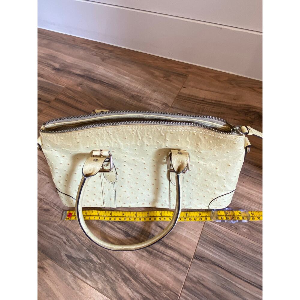 Vintage Dooney & Bourke Ostrich Domed Purse Satchel Bag